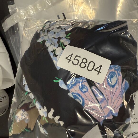 Joyspun Dress Women XL Black Floral Shift Short V-Neck Short Sleeve Casual - Picture 7 of 7